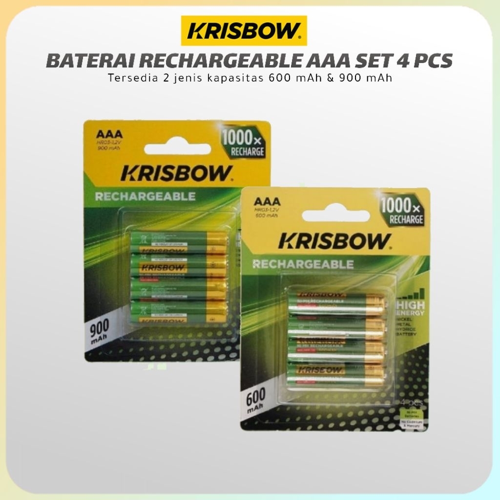 BATRE CAS | BATERAI AAA RECHARGEABLE KRISBOW | CAS A3 | BATTREY AAA A3 | AA A2