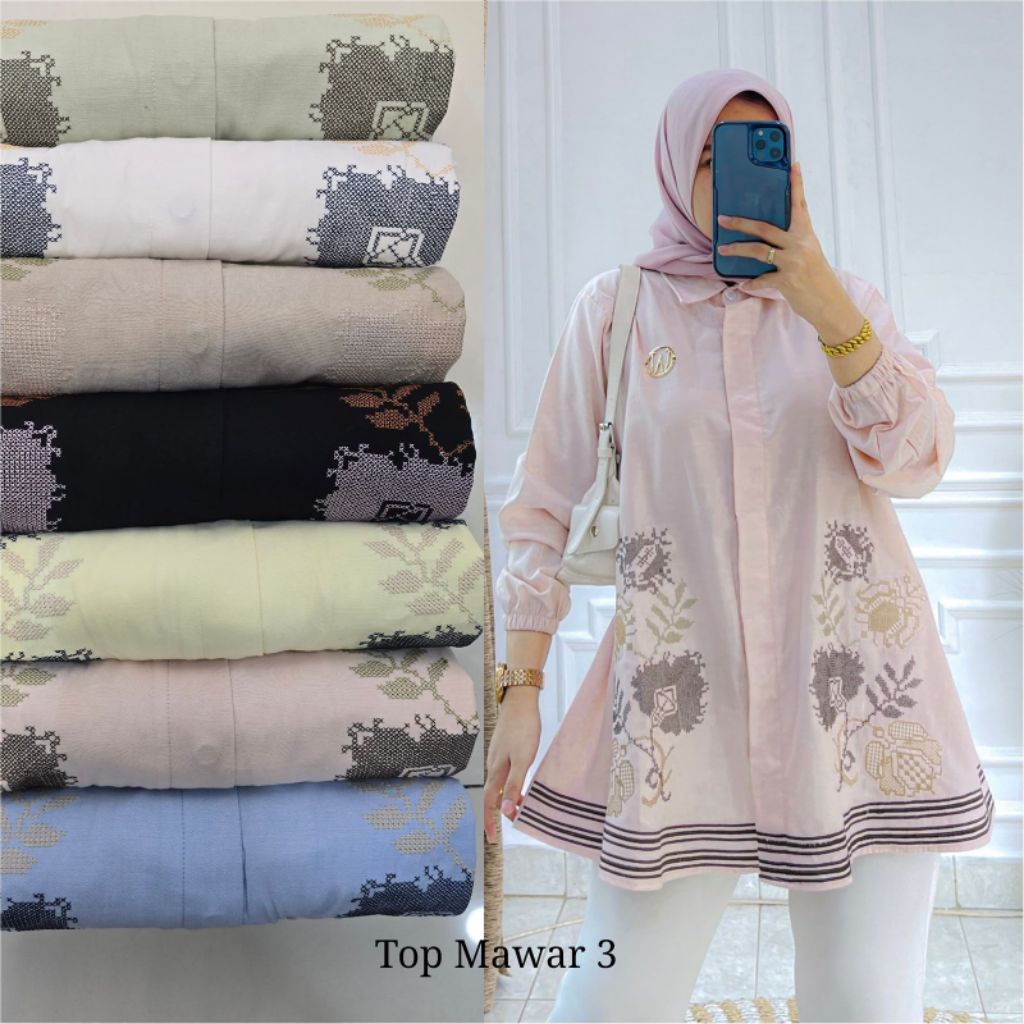 Winody Atasan Top Mawar 3 Blouse Winody