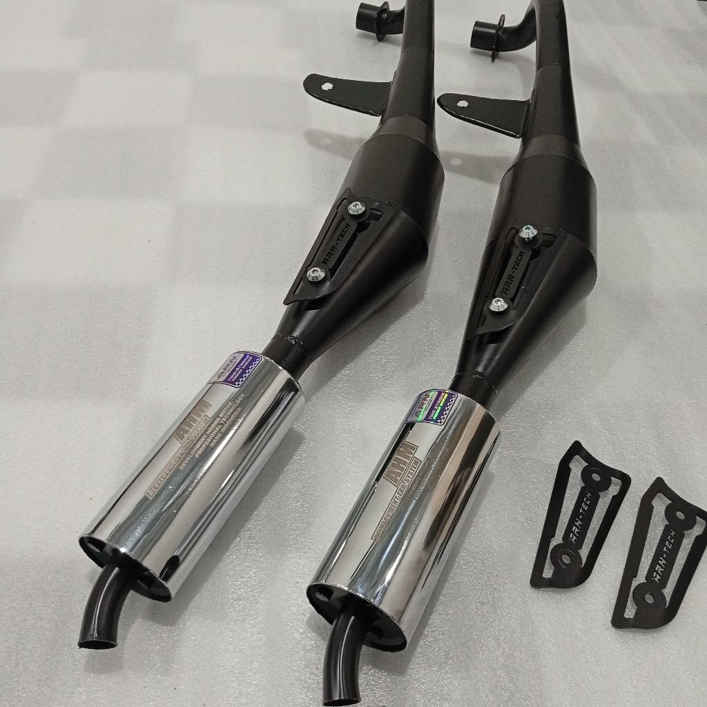 knalpot RC100-BRAVO MEREK AHM  TAMENG ARN-TECH TYPE SUARA KEMRINCING PADET