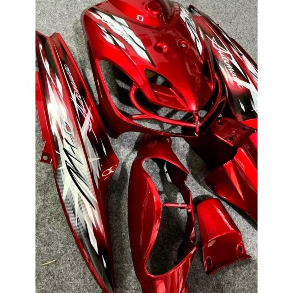 Cover full body halus mio smile merah 2009 fullset body halus yamaha mio smile