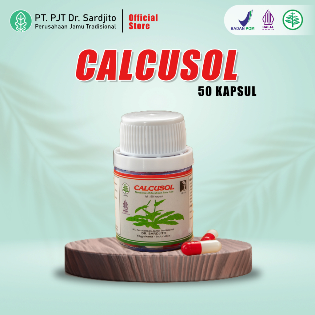 Calcusol 50 Kapsul Obat Batu Ginjal Nyeri Pinggang Dr. Sardjito