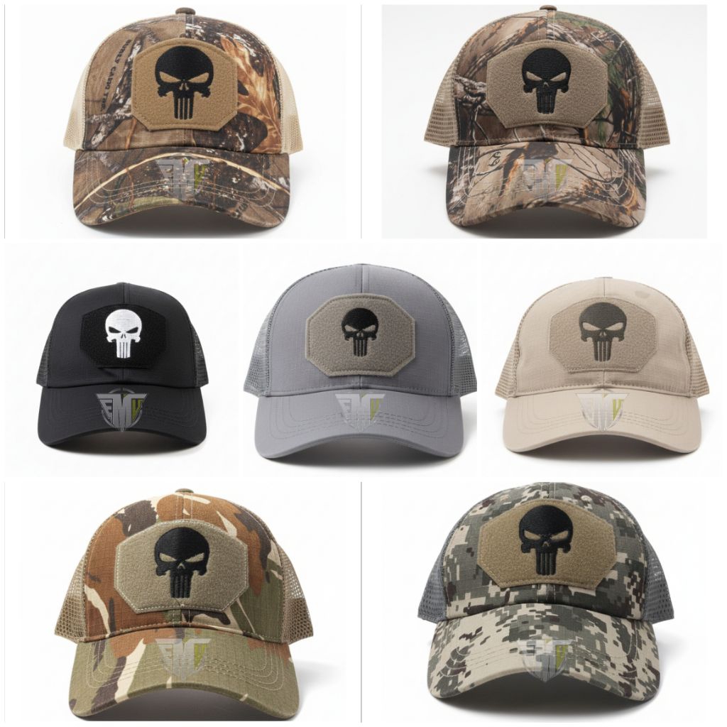 topi punisher camo - topi punisher jaring - topi Velcro Punisher
