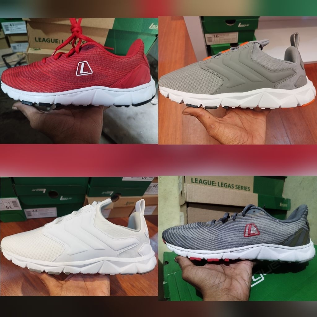 Sepatu League Sterling Rass U QC Original Sepatu Olahraga Running Senam Jogging Pria Wanita Siap Pak