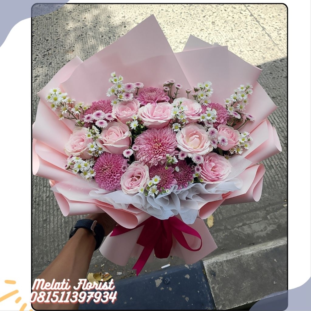 Hand Buket bunga asli | Hand buket bunga mawar | hand buket bunga lily | buket bogor | hadiah ulang 