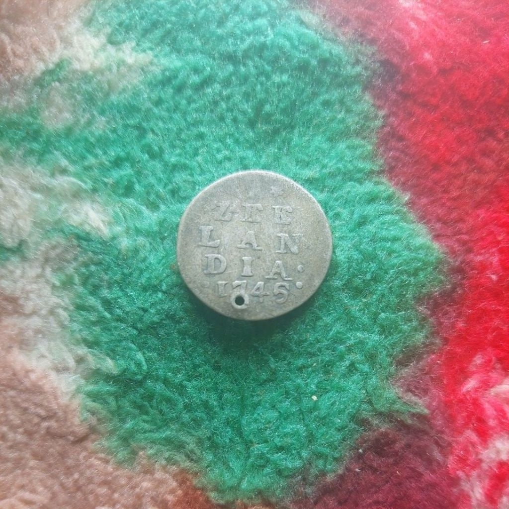 Koin perak Zeelandia 1745 asli.