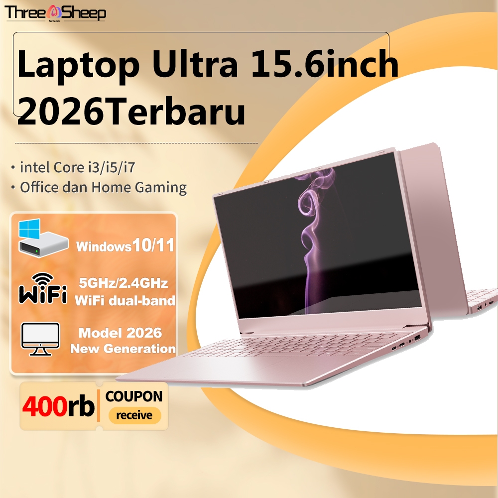 Three Sheep Network Notebook Super Tipis 2024 untuk Rumah, Kantor, dan Pelajar - Intel J4105, RAM 8G