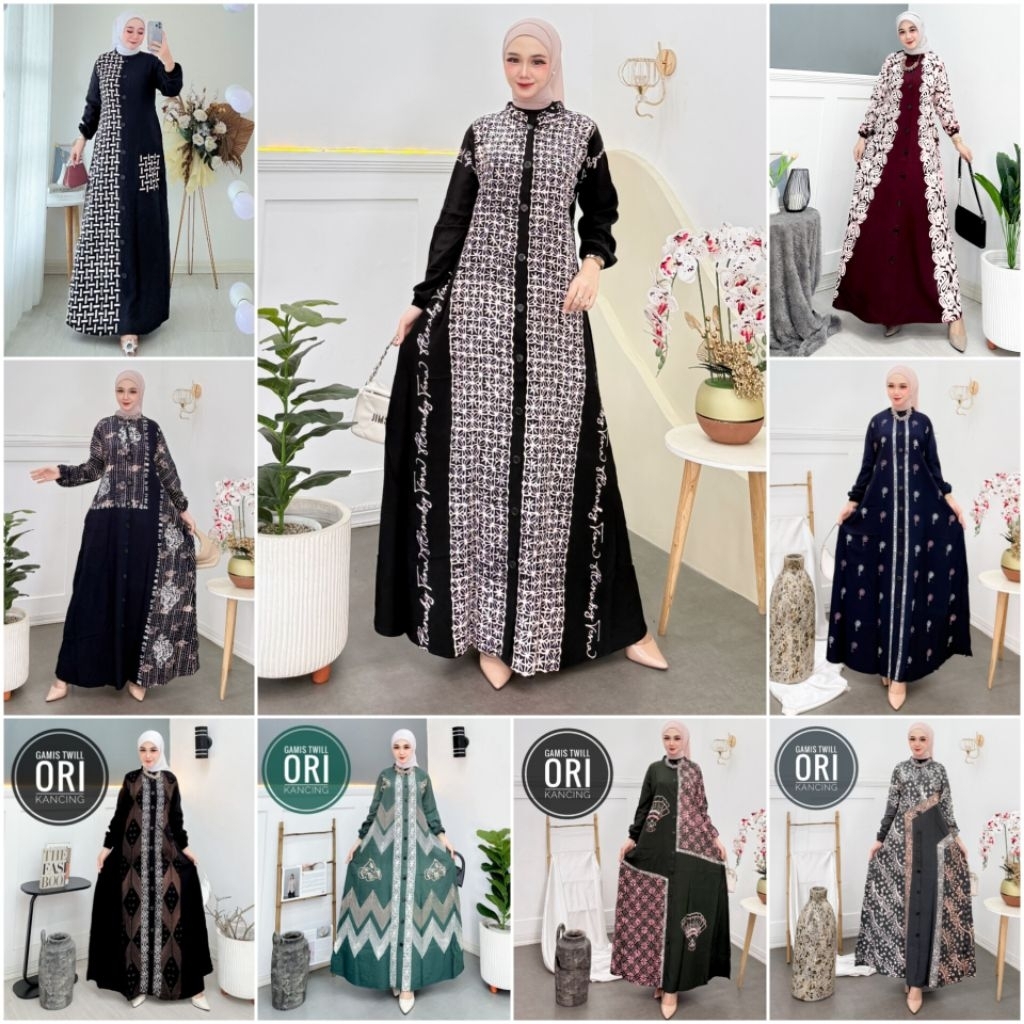 NEW MOTIF || HALWA || Gamis Twill Ori || Cap Malaman || Kancing (busui friendly) || by Alena Batik