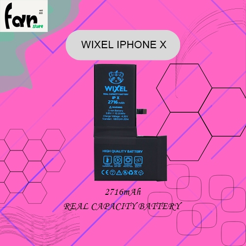 WIXEL BATRE Double Power Handphone Ori Iphone X Batre Batrai Battery Dual Double Power HP Apple Ip O