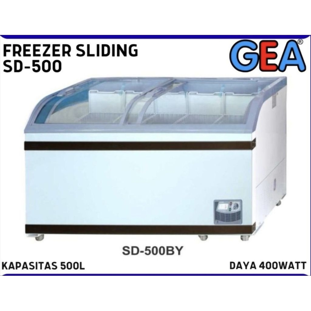 CHEST FREEZER GEA SLIDING GLASS DOOR 500 L SD 500 BY