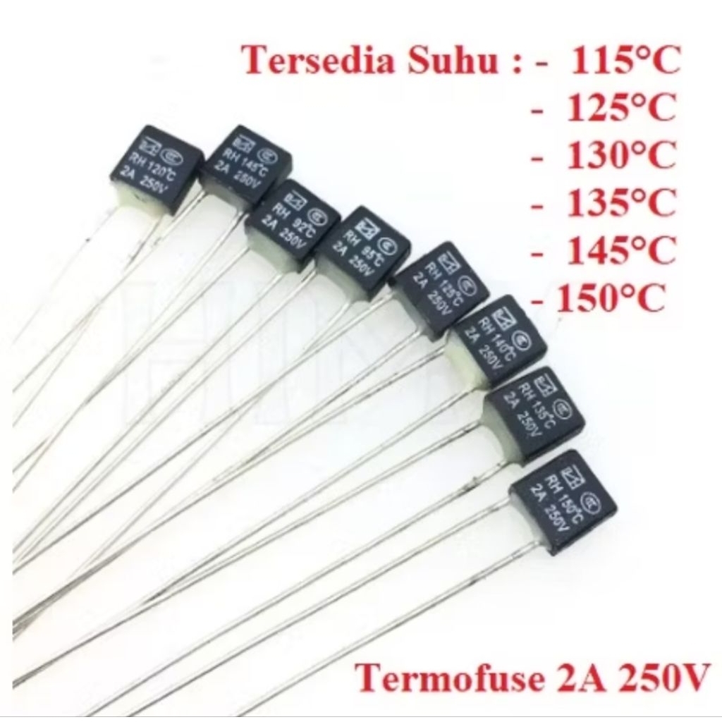 Thermo fuse kipas angin 2A 250v / thermofuse sekring kipas angin / thermal fuse kipas
