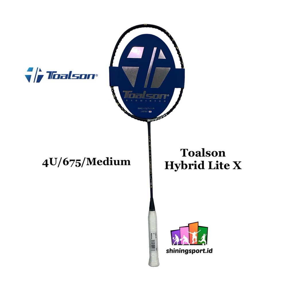 Raket Badminton Toalson Hybrid Lite X (+ FREE COVER TOALSON SINGLE RESLETING, KAOS KRAH & TOWEL GRIP