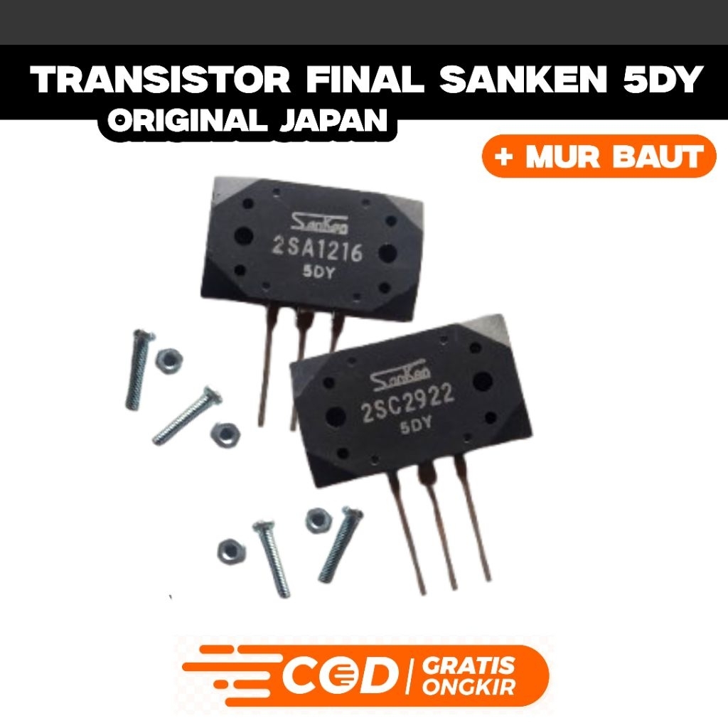 TR FINAL SANKEN 5DY ORIGINAL JAPAN 1 SET, 1 set tr final sanken original TIDAK NEMPEL MAGNET