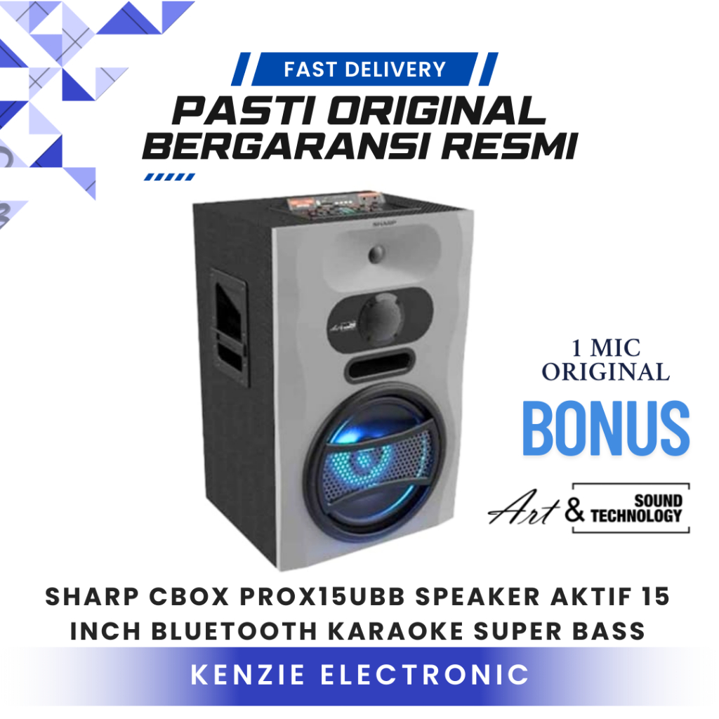 SHARP CBOX PROX15UBB Speaker 15 inch speaker bluetooth speaker karaoke