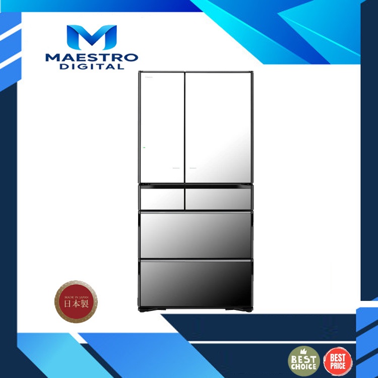 HITACHI R-ZX740KN Kulkas Refrigerator Multi Door 735 L Japan RZX740KN Garansi Resmi