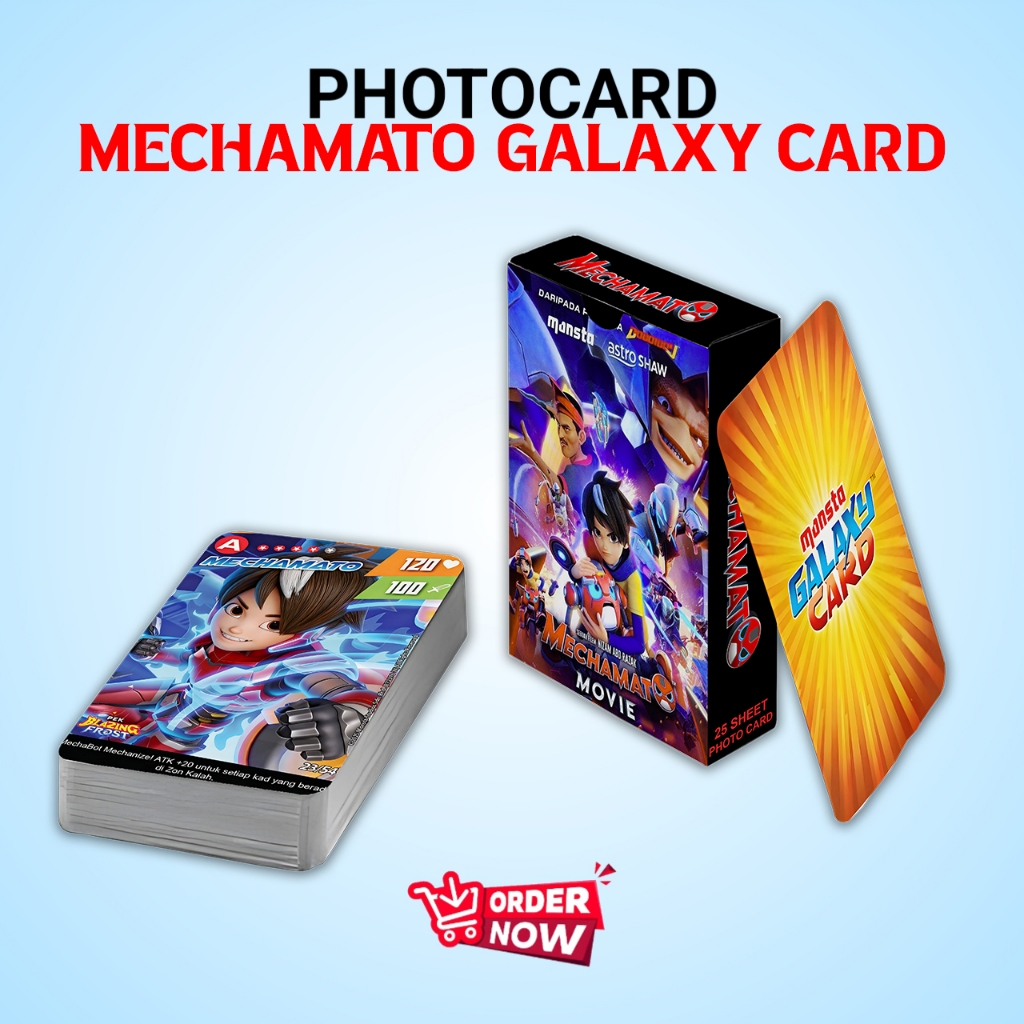 CARD MECHAMATO BOBOIBOY GALAXY CARD UNOFFICIAL 310 GSM PREMIUM