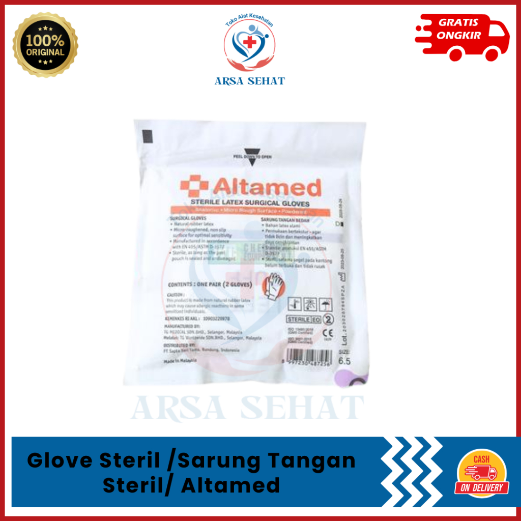 Glove Steril /Sarung Tangan Steril/ Handscoon Steril Altamed