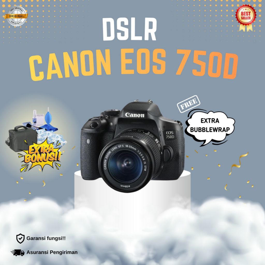 [TERLARIS]DSLR CANON 750D TERMURAH ISTIMEWAH