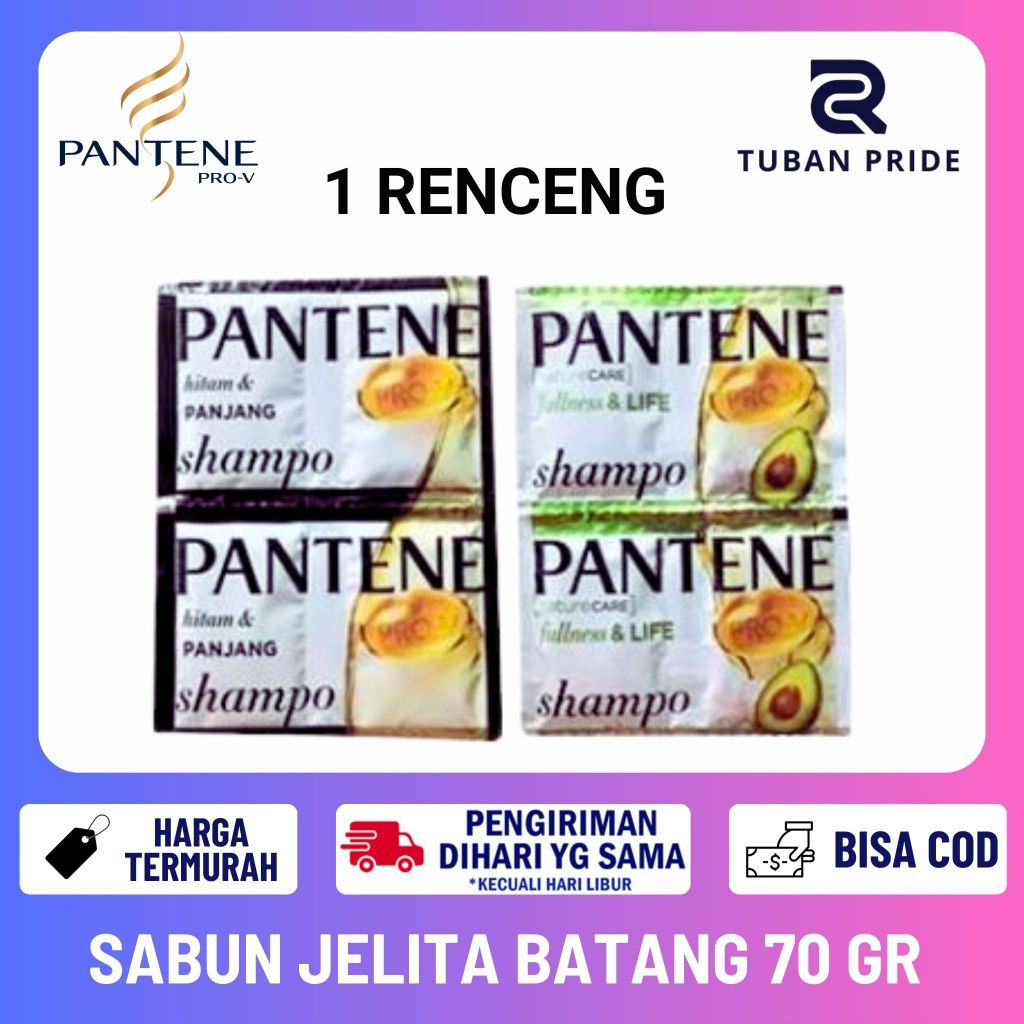 [TP] Shampo Pantene Sachet Anti Ketombe Lepek Rontok Rusak Halus Lembut Hitam GLow 12 Pcs 10 Ml