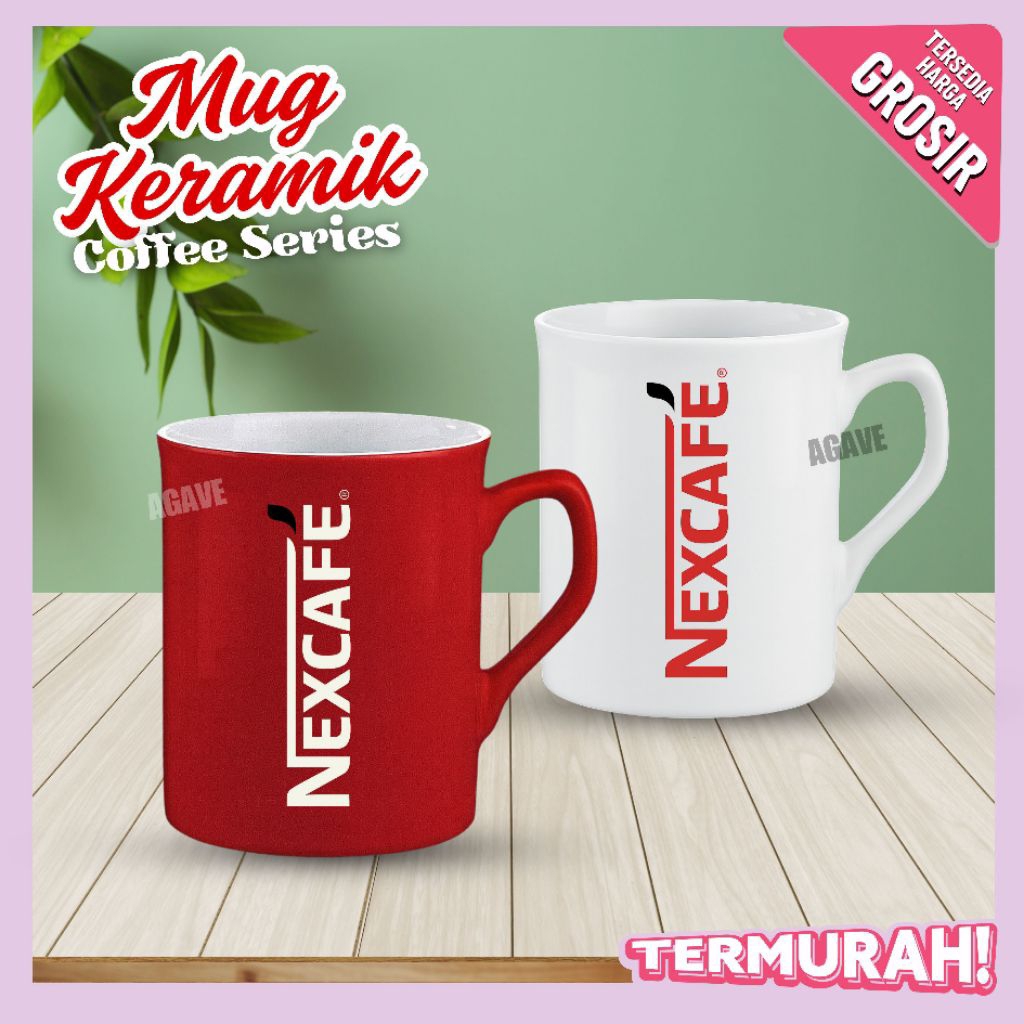Mug Nescafe | Mug Kopi Keramik | Gelas Kopi Keramik Premium | Kado Cowok | Inspirasi Kado