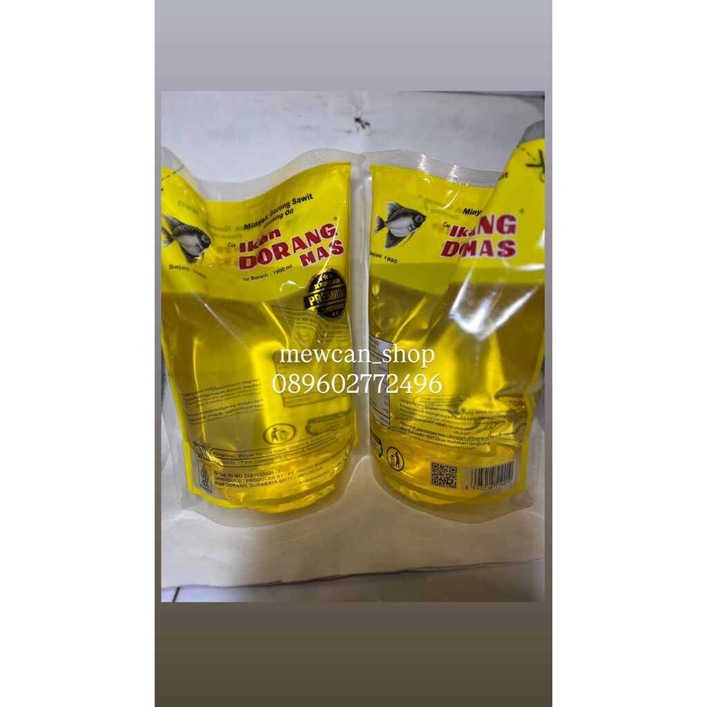 Minyak Goreng Ikan Dorang Mas 1.900 ml / minyak goreng ikan dorang mas 1.9lt / minyak goreng sawit i