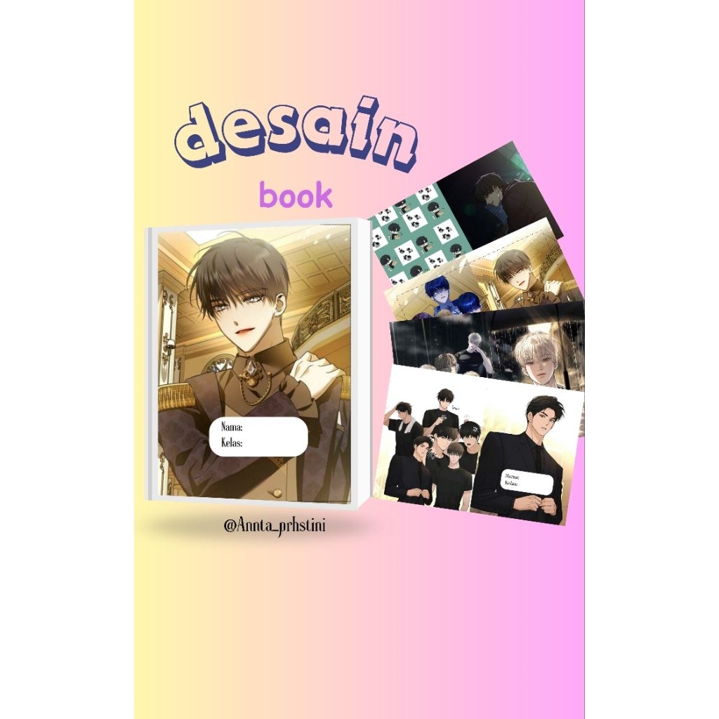 sampul buku karakter manhwa/custom