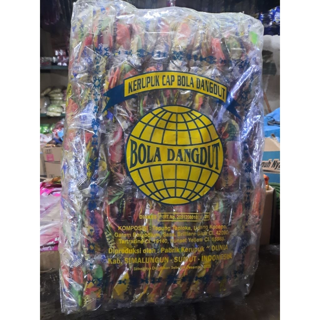 kerupuk bola dunia 200gr/bks 1ball isi 50bks