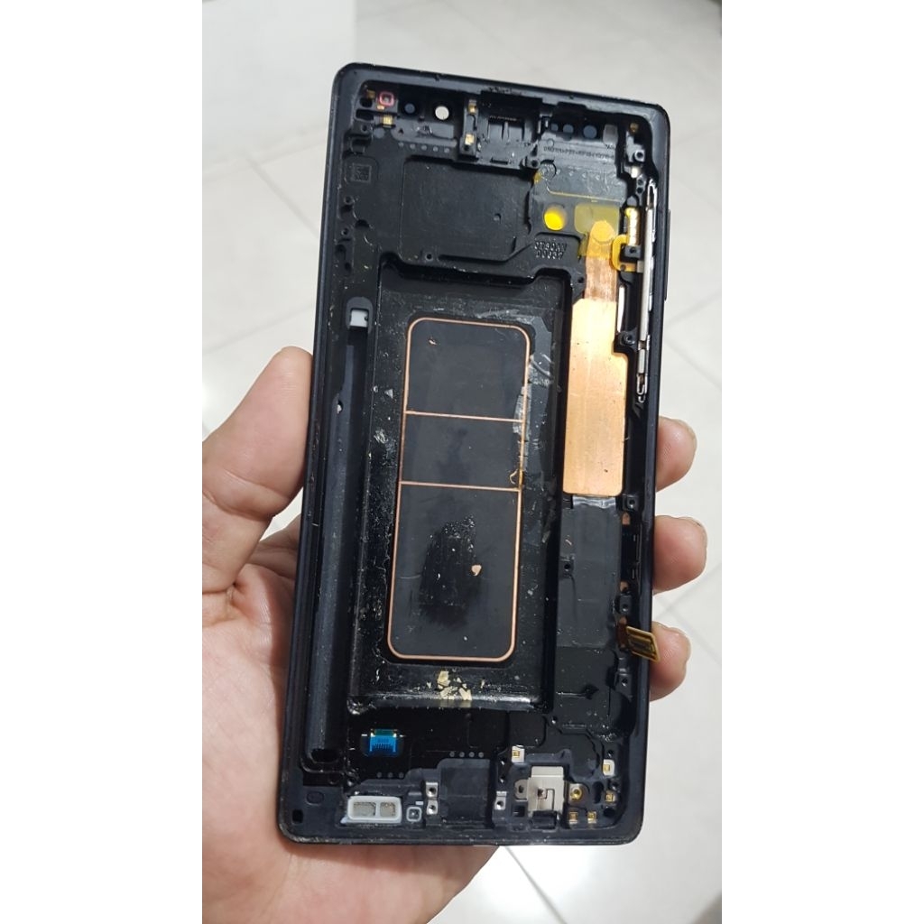 Bezel Frame samsung Note 9 bekas copotan original