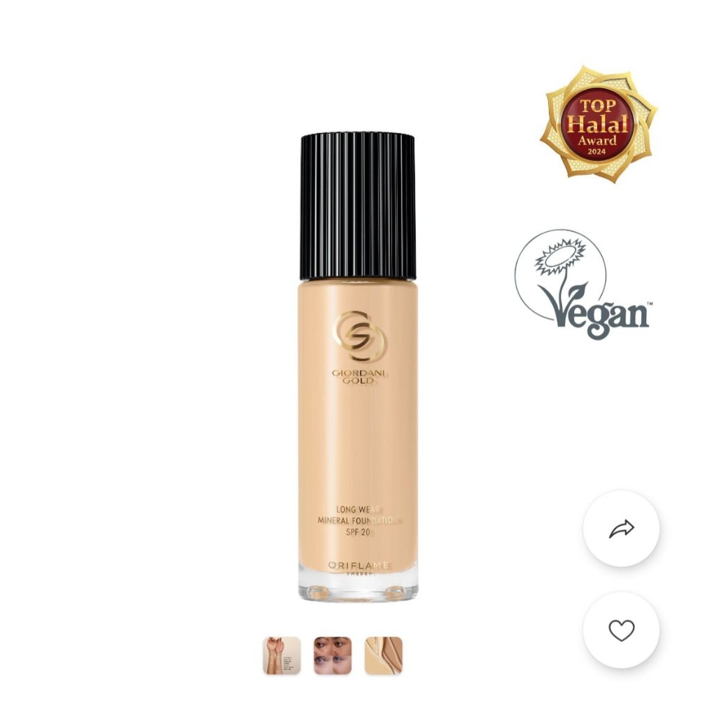 Giordani gold long wear mineral foundation spf 20/foundation oriflame/alas bedak