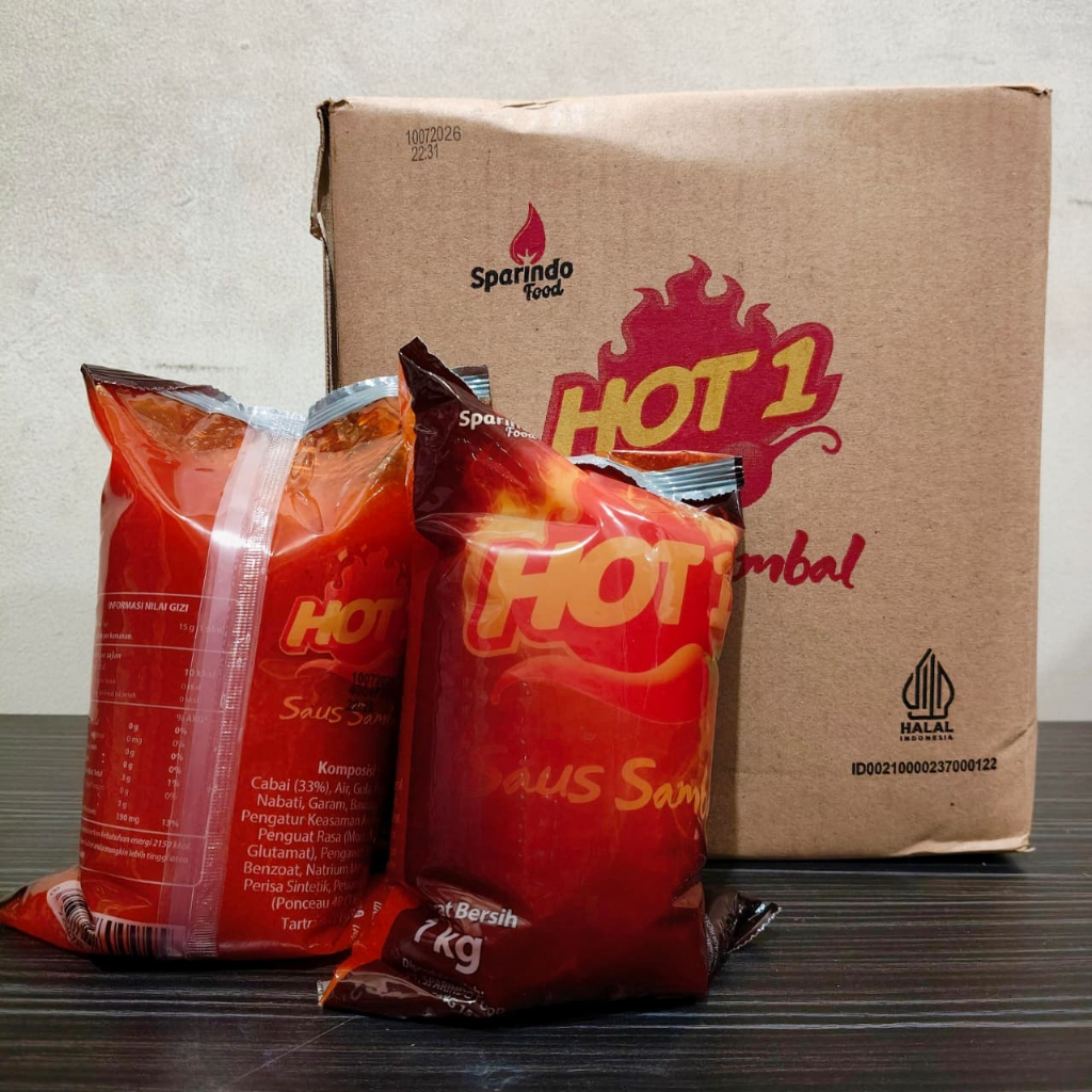 Saos Sambal Hot-1 1kg ( Dus 10 Pak ) [ Original ]