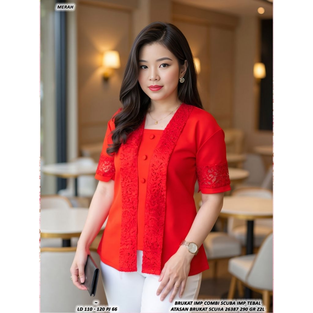 KEMEJA BLUS ATASAN BRUKAT SCUBA 26387
