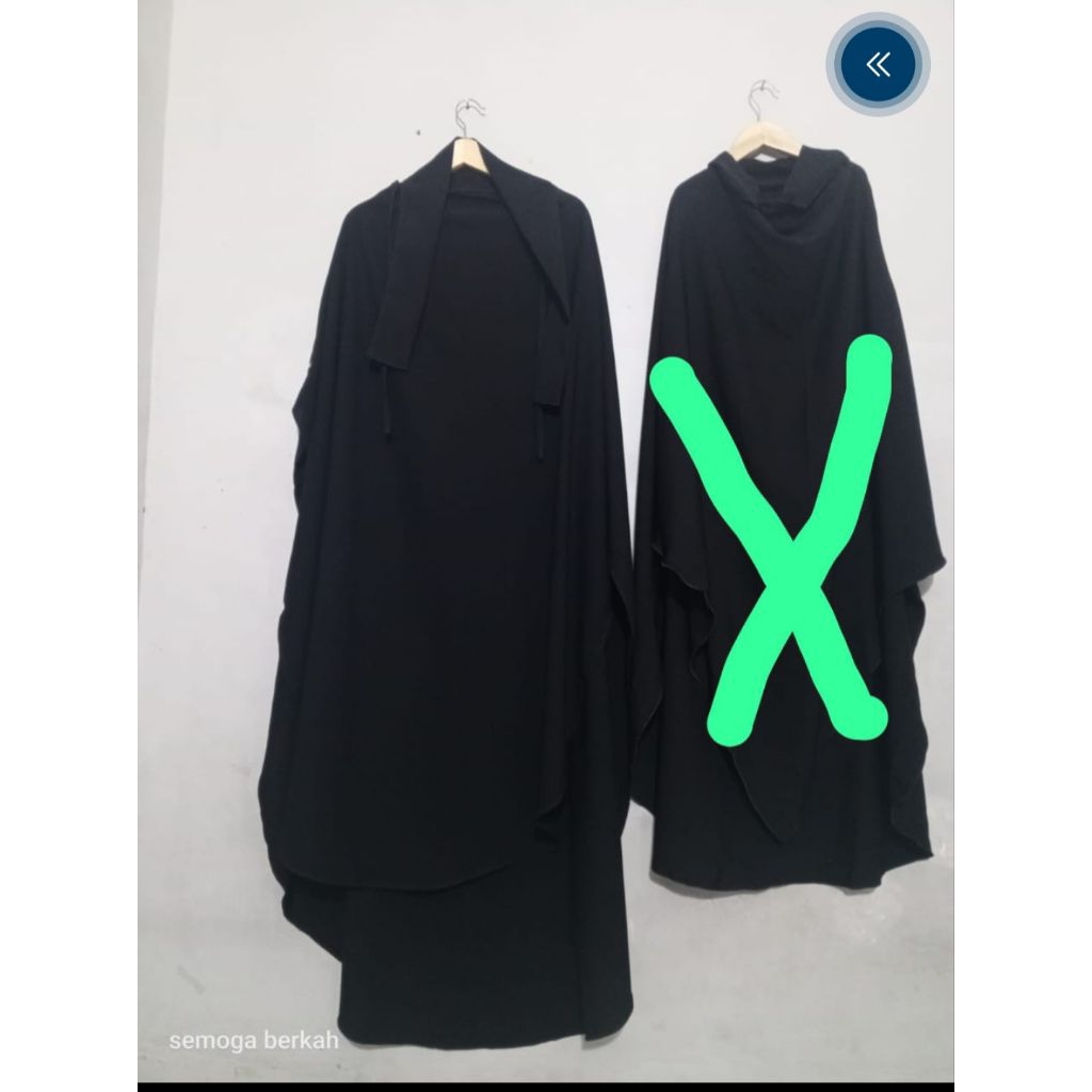 french khimar jetblack new