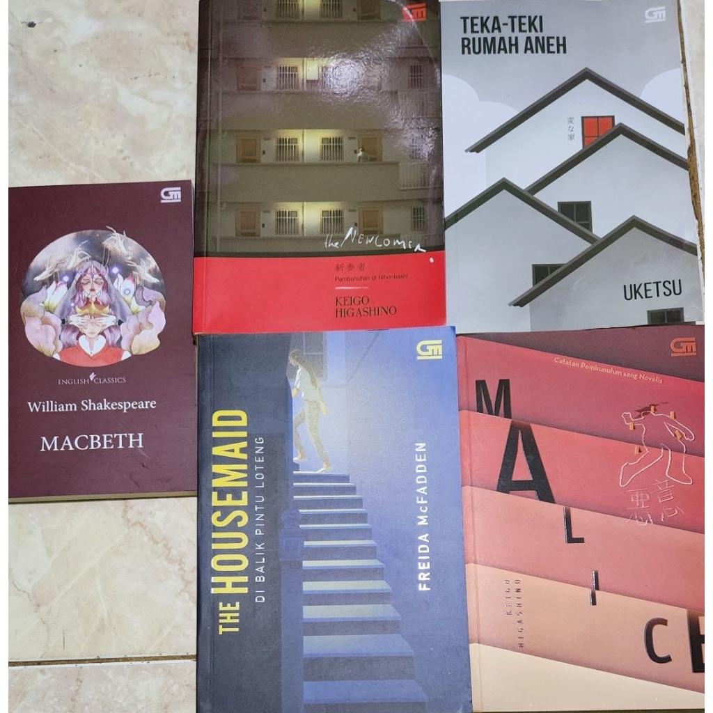 preloved novel keigo higashino malice the newcomers uketsu teka teki rumah aneh the housemaid di bal