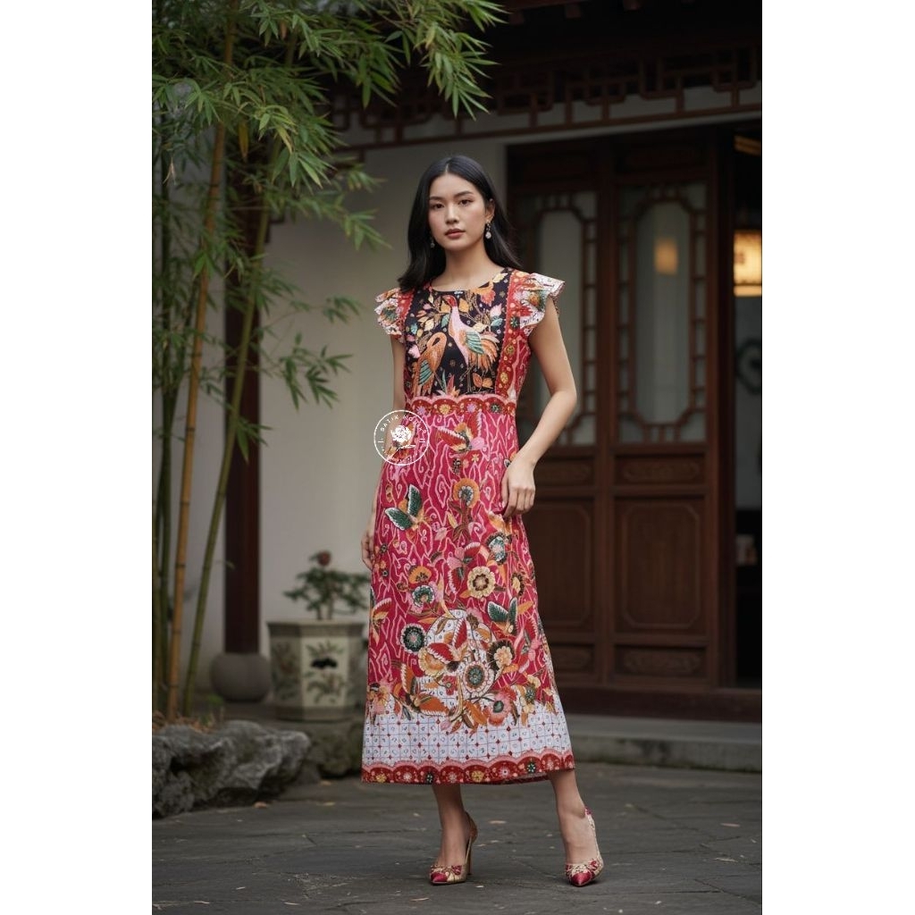 BATIK NONIK maxi dress batik tulis cirebon batik modern