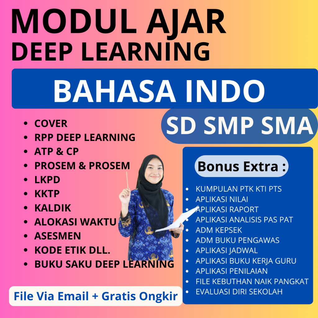 Modul Ajar Deep learning BAHASA INDONESIA SD SMP SMA - RPP/Perangkat Ajar Deep Learning SEMUA MAPEL 