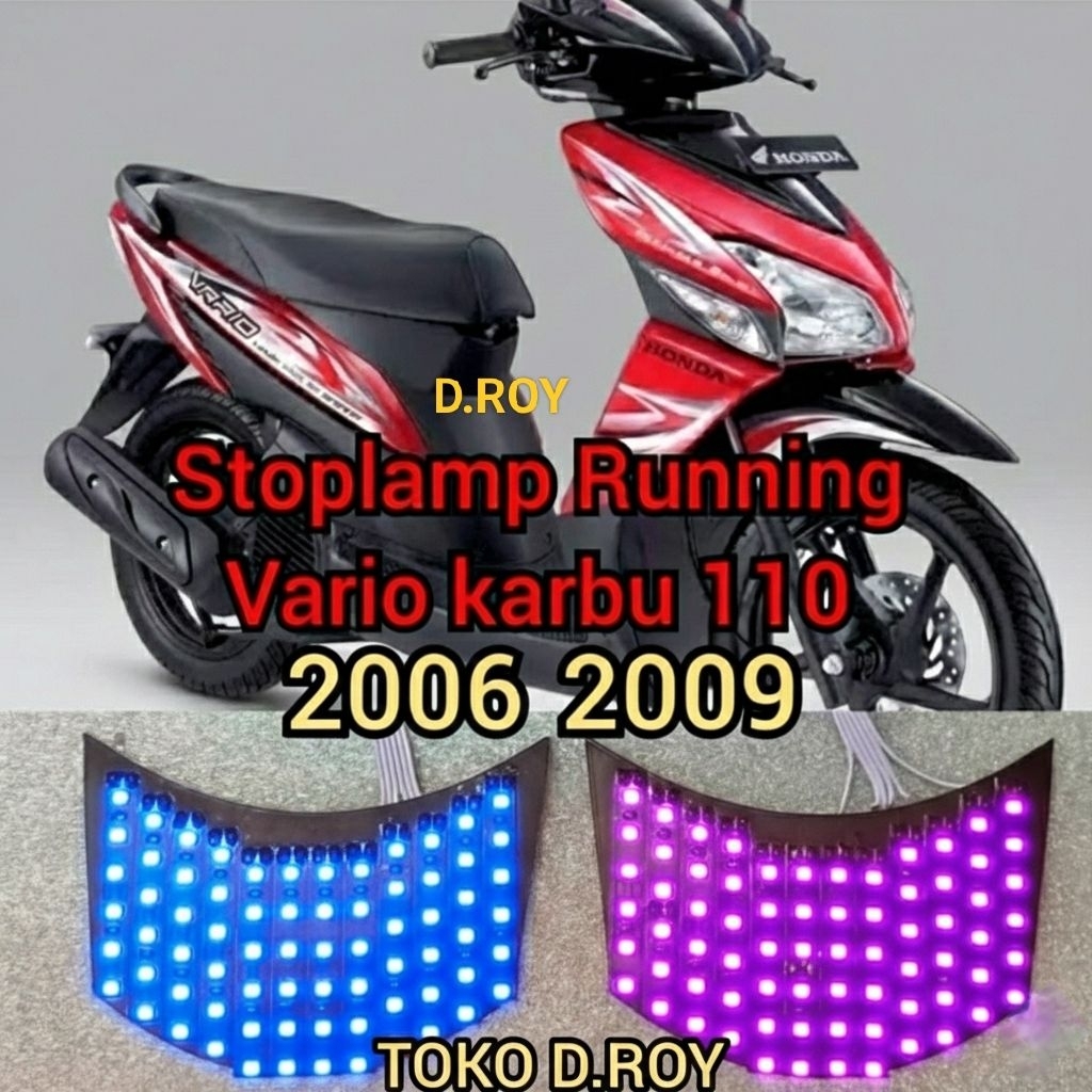 Stoplamp Running Vario Karbu 110 | LED 8 Mode | Super Bright |Plug & Play 2006 2007 2008 2009 | Stop