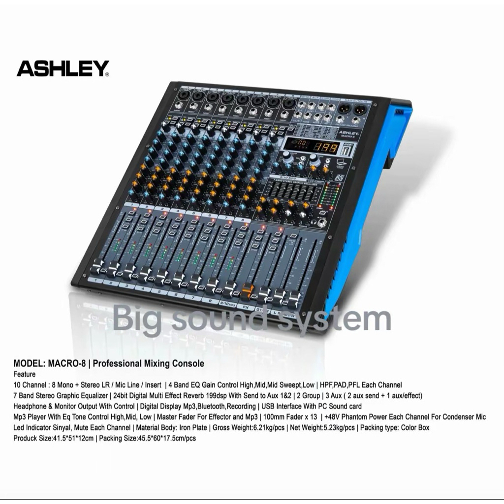 Ashley Macro 8 original mixer Ashley 10 channel