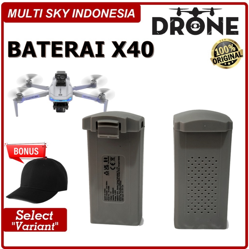 Battery Drone JJRC X40 PRO Batre 7.4V 2000mAh Original Baterai Drone JJRC X40 PRO 3Axis Gimbal Camer