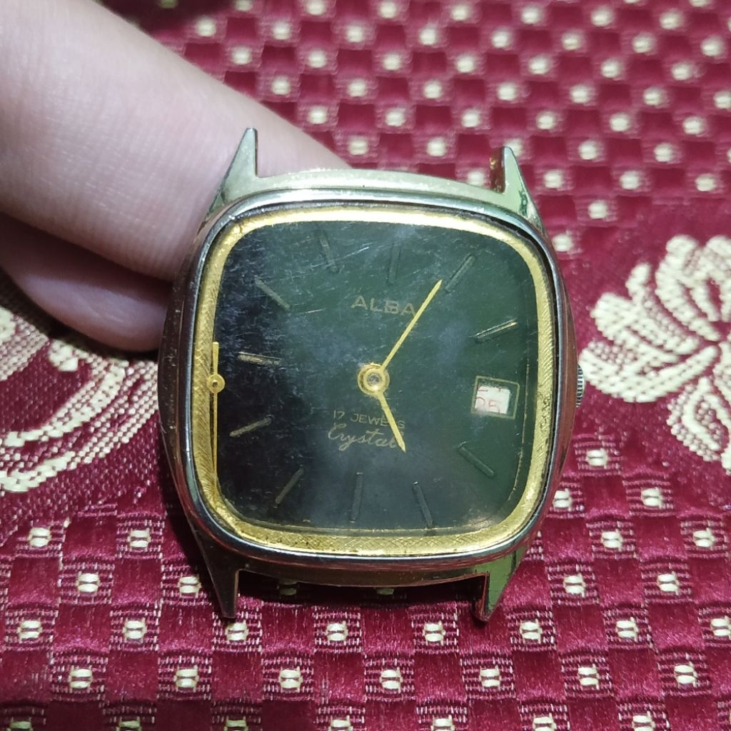 men's watch jam tangan vintage alba crystal Y202 manual winding