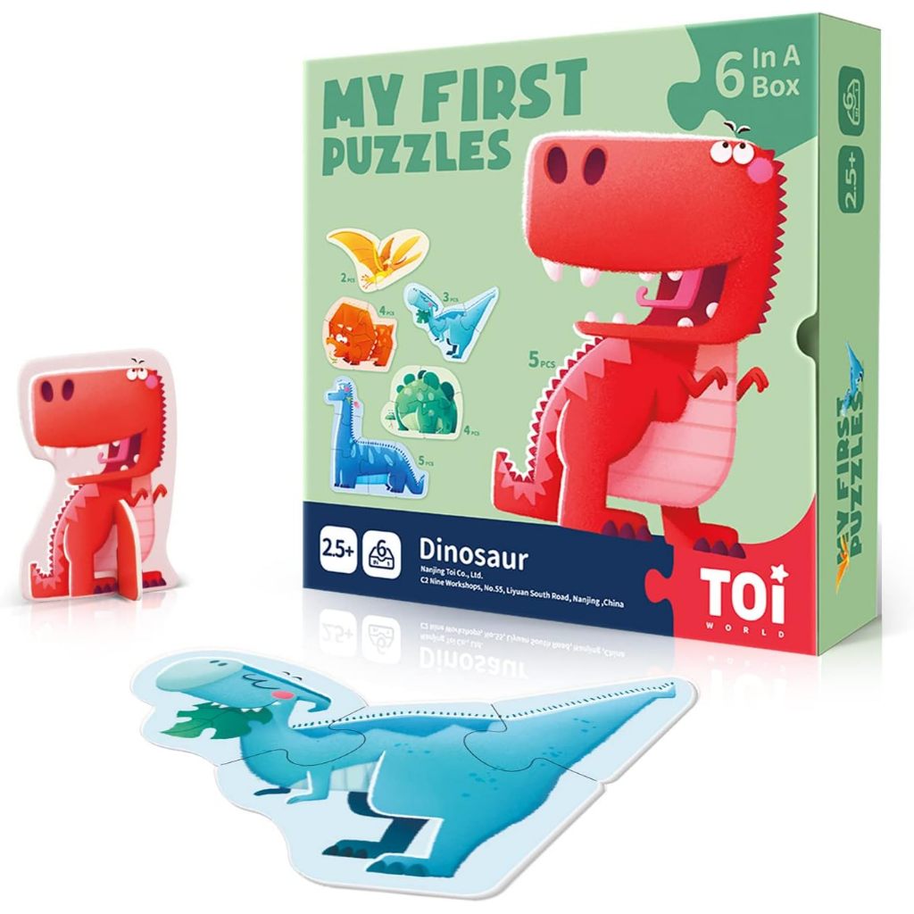 TOI WORLD Dinosaur My First Puzzle 6 In A Box
