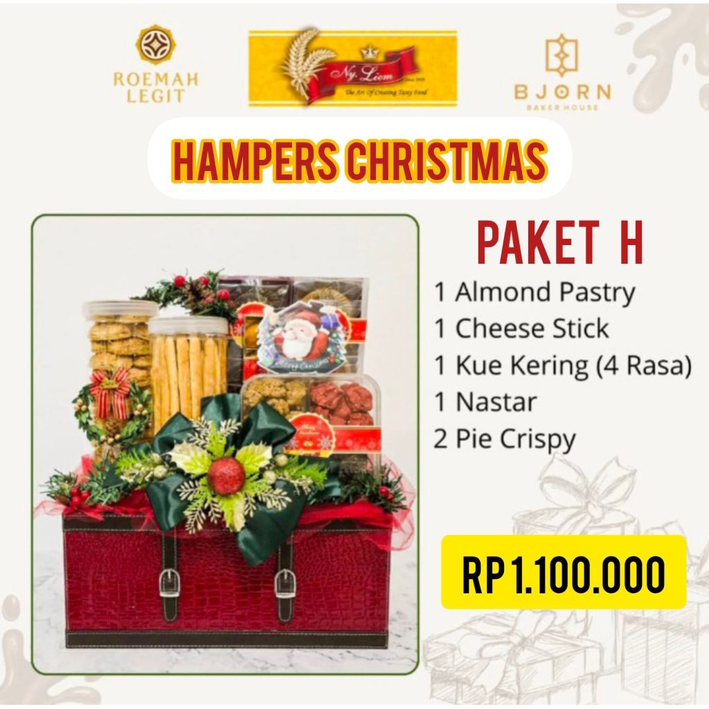 CANA EXCLUSIVE HAMPERS CHRISTMAS PAKET NATAL EKSKUSIF COOKIES KUE KERING BY NY. LIEM ENAK LEGENDARIS