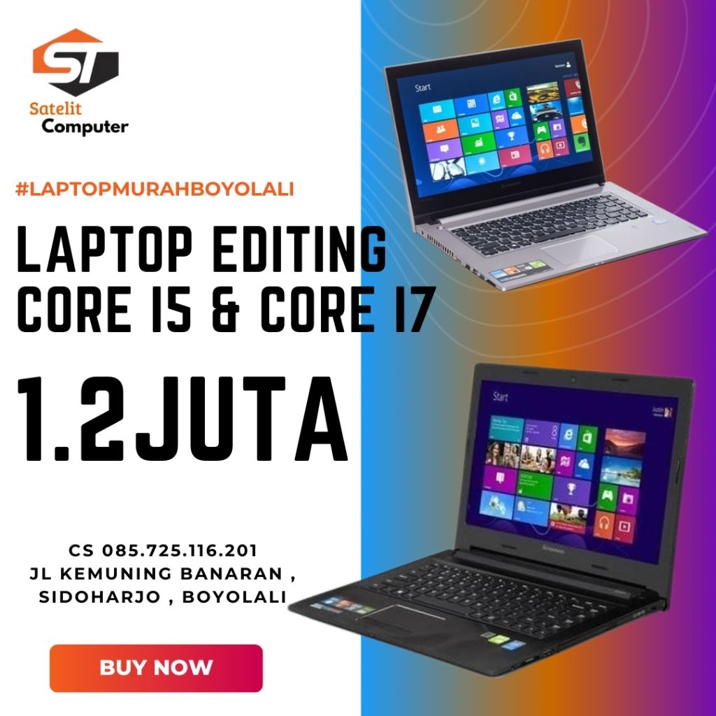 laptop gaming dan desain grafis core i5 & core i7 vga dual