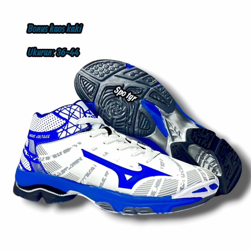 SEPATU VOLI MIZUNO WAVE VOLTAGE MID HIGH QUALITY IMPOR / SEPATU VOLY MIZUNO WAVE VOLTAGE MID ORI / S