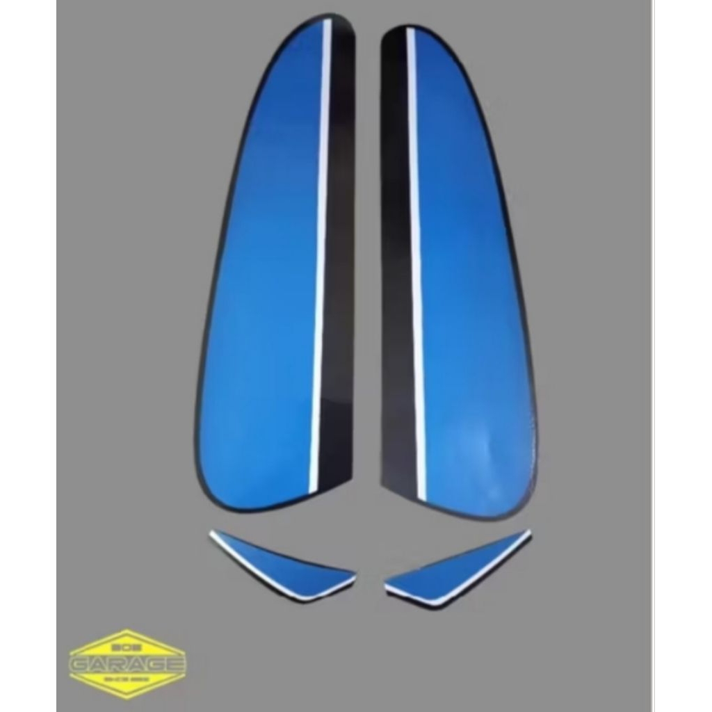 stiker Polet striping tangki Honda cb100 old glatik high quality warna biru hitam