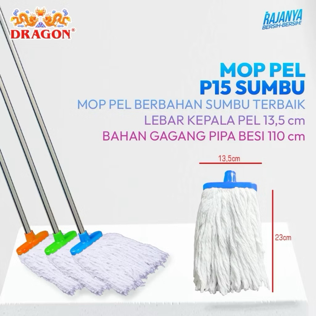Pel Lantai Dragon 15 Sumbu – Sumbu Halus + Gagang Besi