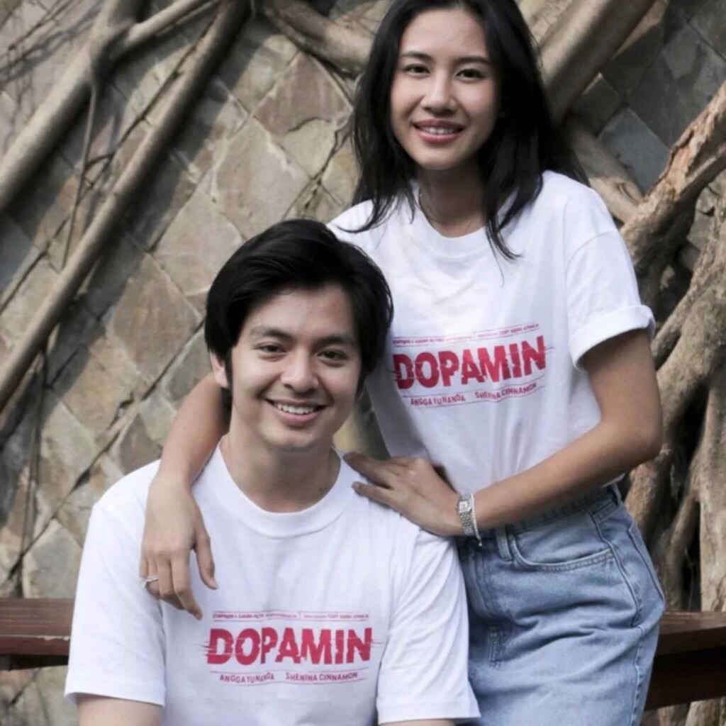 Kaos Dopamin Film Dopamin Angga Yunanda Shenina Cinnamnon Movie Tshirt custom unisex