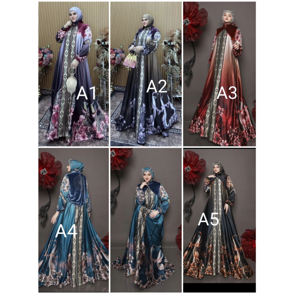 gamis ucel syari windes alqiblat alyaka azizil rafanda dwina