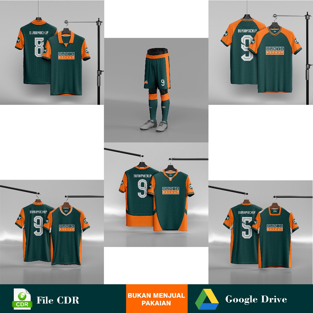 Mockup Jersey Hanger  Lengan Pendek CDR