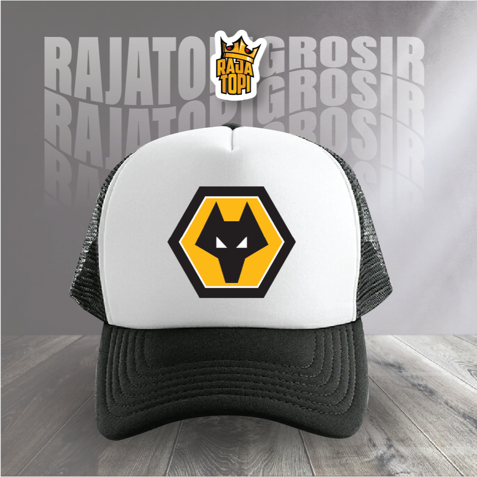 Topi jaring bola/ topi club bola /Logo Wolves
