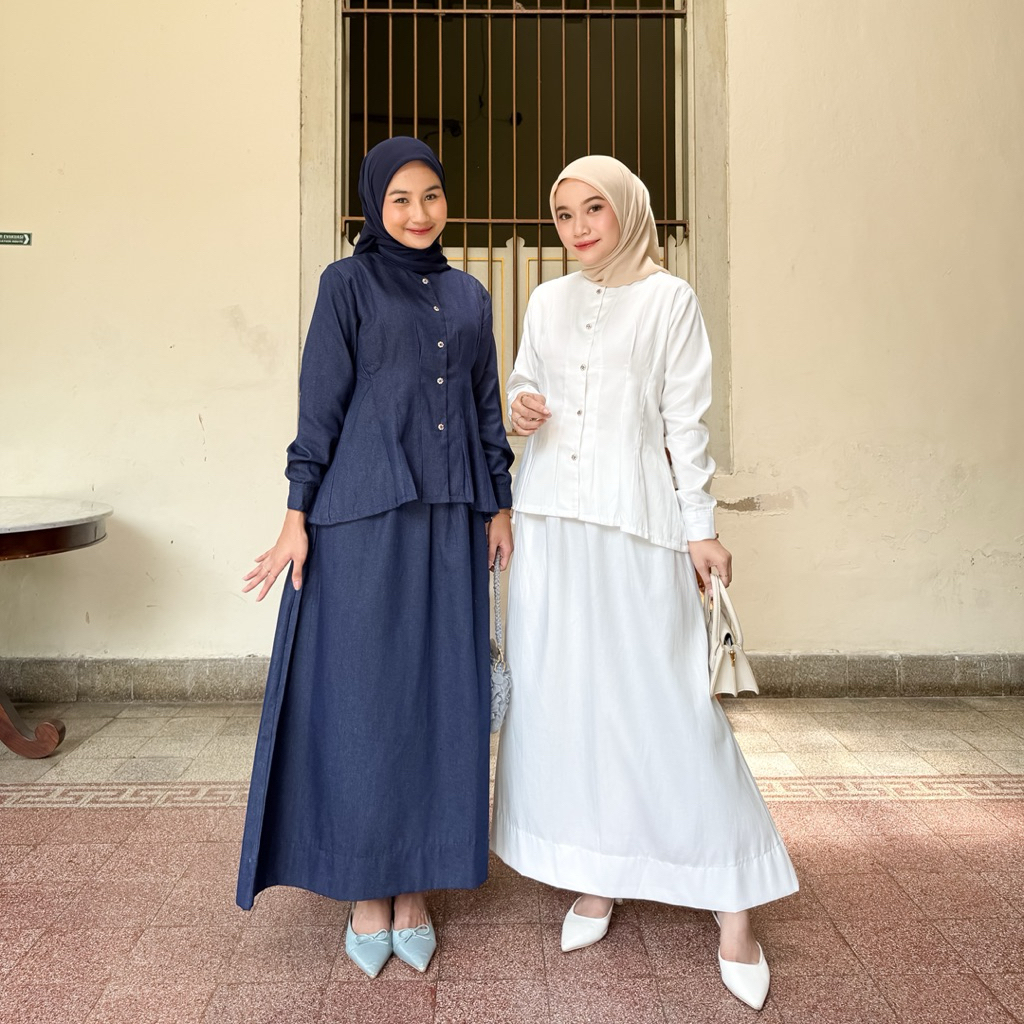 Efabric - Edeline Set Soft Jeans - One set Jeans - One set Wanita