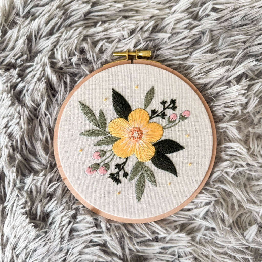 Jaydening Embroidery Kit Package Flower/ Paket Sulam Untuk Pemula / Paket Sulam Tangan / Menyulam